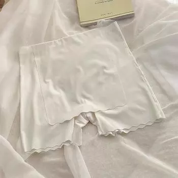 Защитные брюки из ледяного шелка, женские антибактериальные трусы с промежностью из чистого хлопка, антибликовое нижнее белье, колготки с подтяжкой бедер на животе и трусы без следов M белый