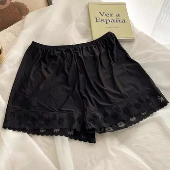 Защитные брюки, женские летние тонкие нескользящие брюки с кружевной нижней частью, ультратонкие удобные шорты из ледяного шелка one size хаки