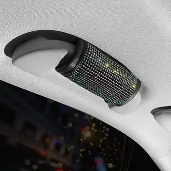 Защитные чехлы для автомобильных ручек с бриллиантовым кристаллом, декоративные накладки на внутреннюю панель подлокотника двери автомобиля, чехлы на крышу левой и правой двери автомобиля чёрный