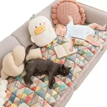 Защитные чехлы для диванов, мягкие, удобные, хлопковые чехлы для диванов, самоклеящиеся, нескользящие, для гостиной, диванные полотенца, подушки, коврики 45X45cm1