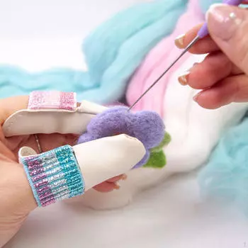 Защитные чехлы для пальцев, кожаные кроватки, чехлы для валяния игл