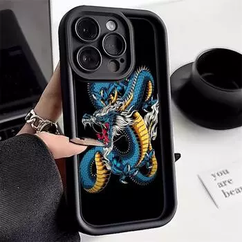 Защитные чехлы для телефонов Ae77 Dragon Design Art для Samsung S24 S23 S22 Ultra A15 A14 S21 FE A54 A12 A25 A35 A53, задняя крышка из ТПУ с ангельскими глазками Samsung A03