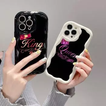 Защитные чехлы для телефонов Ae84 King Queen Para Art для Samsung S23 S24 Ultra A55 A14 A25 A13 Infinix Hot 40 Pro Tecno Spark 20C Wave Задняя крышка из ТПУ Samsung A02/M02