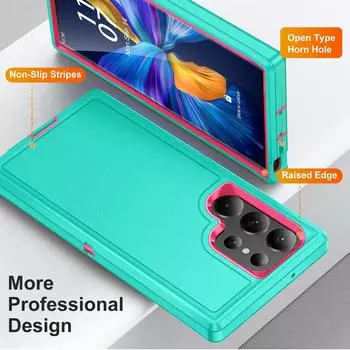 Защитные чехлы для телефонов Samsung S23 Ultra с защитой от пыли и пыли для Samsung Galaxy S23 Ultra S 23 Plus, прочный бронированный чехол Funda for Galaxy S23 фиолетовый