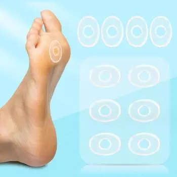 Супермягкий гель для защиты ног, мозольные подушечки, наклейка на мозоли, уменьшающая трение, оздоровительный обезболивающий пластырь, многоразовый инструмент для ног 12PCS прозрачный