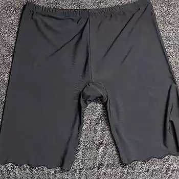 Защитные короткие штаны больших размеров, летние женские бесшовные боксеры из ледяного шелка для женщин, не натирающие под юбкой, шорты для мальчиков, 3XL L чёрный