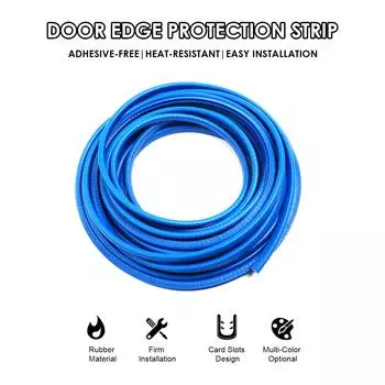 Защитные края дверей автомобиля, U-образный резиновый уплотнитель, защитная пленка, автогибкие края дверей, предотвращающие столкновения чёрный