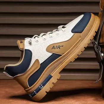 Защитные кроссовки для мужчин, модные повседневные мужские кроссовки, модные, универсальные, дышащие, высокоэластичные, износостойкие, на все сезоны, новые 39 хаки