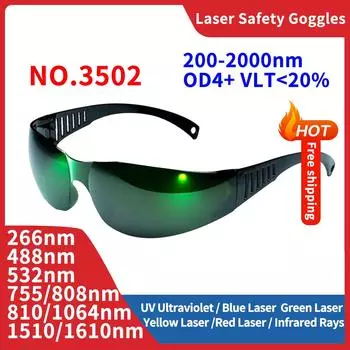 Защитные лазерные очки Защитные линзы Очки 532 755 1064 нм Nd Yag IPL Fpv IR Стоматологическая эпиляция Радиация Лазерное удаление волос