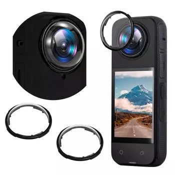 Защитные линзы 2шт., устойчивые к царапинам, для ПК, водонепроницаемые, вращающиеся, для аксессуаров Insta360 X4