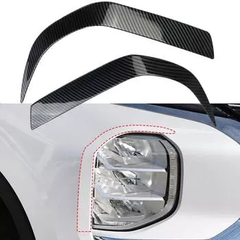 Защитные накладки на передний бампер из углеродного волокна для Mitsubishi Outlander 2022 2023, автоаксессуары Carbon Fiber