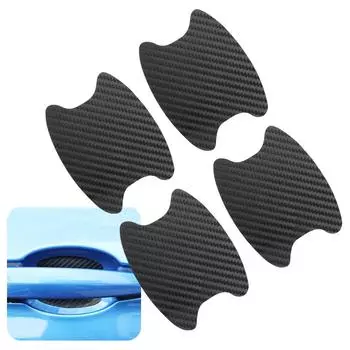 Защитные наклейки на дверные ручки автомобиля, наклейки с рисунком из углеродного волокна, защитная наклейка на кузов автомобиля от царапин и столкновений 4PCS синий