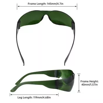 Защитные очки для лазерного излучения. Профессиональные защитные очки для лазерного излучения для 190470 нм и 610760 нм. армия зеленый
