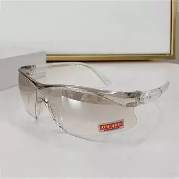 Защитные очки Солнцезащитные очки для охраны труда Ударопрочные пылезащитные песчано-ветрозащитный очки UV400 Солнцезащитные велосипедные очки чёрный