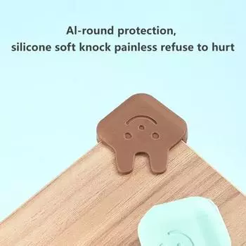 Защитные ограждения для углов стола, практичные, прочные, гибкие, безопасный мебельный бампер с мультяшным кроликом, острые подушки, товары для дома кофейный