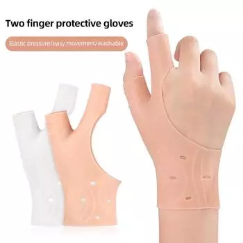 Защитные перчатки SEBS с двумя пальцами, мягкие, герметичные, эластичные, фиксирующие запястье, удобные, дышащие, поддерживающие, защищающие, накладки на большой палец Transparent