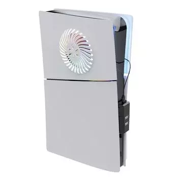 Защитные пластины IPLAY с RGB-подсветкой для PlayStation 5 Slim Disc/Digital Version и вентиляционным отверстием белый