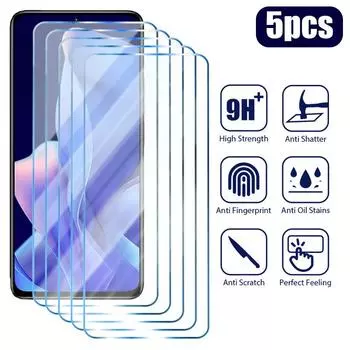 Защитные пленки для экрана Xiaomi Mi 11 Lite 11T Pro, стекло для Xiaomi Poco X3 GT X4 Pro M5 M4 M3, 5 шт. Huawei P Smart 2019 чистый
