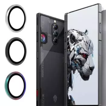 Защитные пленки для объектива задней камеры для ZTE Nubia Red Magic 8S Pro + заднее металлическое кольцо, стекло для Red Magic8S Proplus, защитный чехол Red Magic 8S Pro чёрный