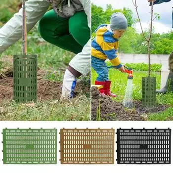 Защитные приспособления Регулируемый дизайн Высокопрочные, не легко деформируемые защитные ограждения для деревьев Защитные приспособления для ствола Садовые принадлежности зелёный