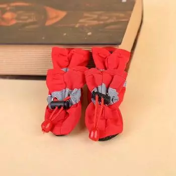 Нейлоновые мягкие сапожки для домашних животных 4.0 красный