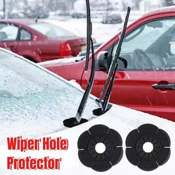 Защитные щетки для лобового стекла автомобиля, пылезащитные щетки, силиконовые накладки для защиты от листьев и мусора, автомобильные аксессуары 2pcs чёрный