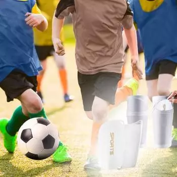 Защитные щитки для детей и молодежи с мягкими накладками для взрослых, мягкие амортизирующие щитки для голени S чёрный