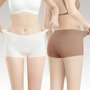 Защитные трусики, женское нижнее белье, антибликовые бесшовные трусики из ледяного шелка, летние трусики M белый