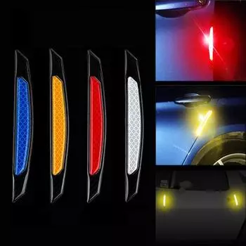 Защитный бампер, предупреждающий о столкновении, светоотражающая полоса, автомобильные предупреждающие наклейки, боковые наклейки красный