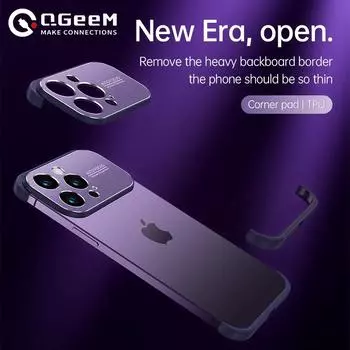 Защитный чехол-бампер Like Phone 15 с угловой накладкой для iPhone 14 Pro Max, противоударный для iPhone14 Plus, металлический чехол с полным покрытием камеры For iPhone 12 красный