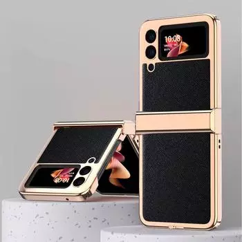 Защитный чехол без отпечатков пальцев для Samsung Galaxy Z Flip 3 5g Flip3, чехлы для телефонов с защитой от падения for Galaxy Z Flip 3 чёрный