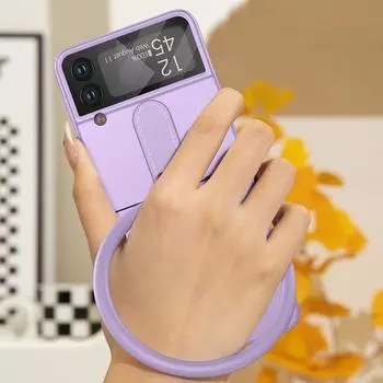 Защитный чехол-браслет для телефона Samsung Galaxy Z Flip 4 Flip4 Flip5 Flip3 Flip 3 5 5g Zflip3 Zflip4, пленка для объектива for samsung z flip 3 фиолетовый