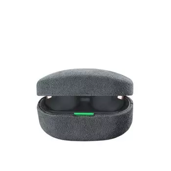 Защитный чехол CONTEME из итальянской кожи алькантара для SONY Luxury Leather Handmade WF 1000XM5, чехол для наушников WF-1000XM5, чехол, (Светло-серый)
