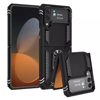 Защитный чехол-держатель для Samsung Galaxy Z Flip 4 5g Flip3 Flip4 Flip 3, противоударный чехол для Samsung Z Flip4, чехлы for Galaxy Z Flip 3 серебряный