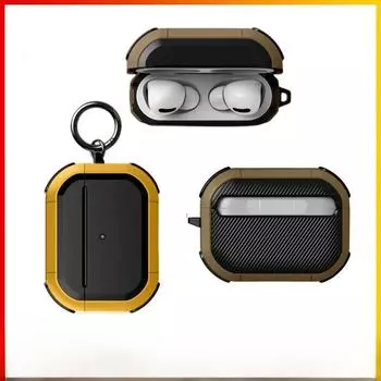 Защитный чехол для AirPods Pro 2 — совместим с Bluetooth-гарнитурой Apple AirPods 4 Airpods 3rd generation армия зеленый/чёрный