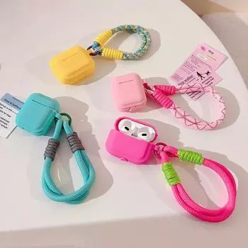 Защитный чехол для AirPods с ремешком дофамина и контрастом 1/2, силиконовый чехол для наушников Apple 3, подходит для AirPods Pro AirPods 3