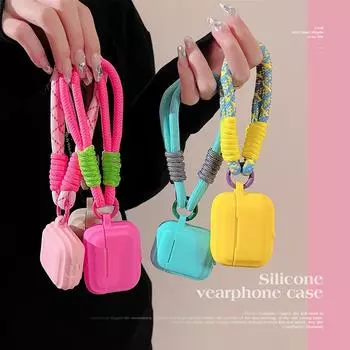 Защитный чехол для AirPods с ремешком дофамина и контрастом 1/2, силиконовый чехол для наушников Apple 3, подходит для AirPods Pro AirPods 3