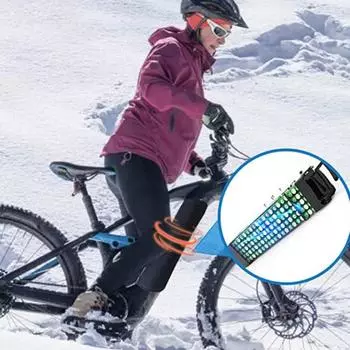 Защитный чехол для аккумулятора электронного велосипеда с застежкой-лентой Регулируемый износостойкий термочехол для электрического велосипеда Водонепроницаемая пылезащитная сумка чёрный