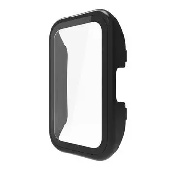 Защитный чехол для экрана для браслета 8, устойчивая к царапинам закаленная пленка, полное покрытие по краям, умные часы, цельный бампер-раковина чёрный