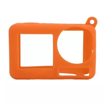 Защитный чехол для экшн-камеры с ремешком против потери, силиконовый чехол против царапин для Action 5 Pro оранжевый