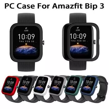 Защитный чехол для Amazfit Bip 3 Smart Frame, жесткий чехол для ПК, защитный чехол для часов Amazfit Bip3, чехол, бампер, аксессуары чёрный