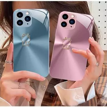 Защитный чехол для Apple 11X/12/13 Longbao Pro Liquid Glass Plus, защита от падений и комплексный дизайн для 15Promax iPhone 13 розовый