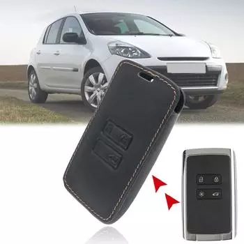 Защитный чехол для автомобильного смарт-ключа, брелок для Renault Clio Megane Captur Kadjar Koleos Espace 2016 2017 2018 2019 2020 2021 чёрный