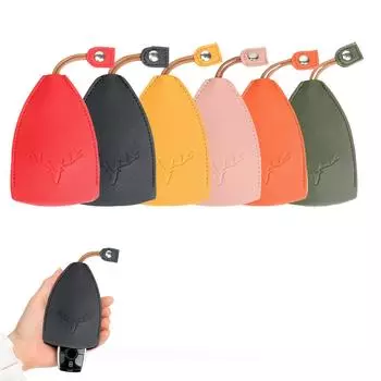 Защитный чехол для автомобильных ключей | Автомобильный брелок для ключей из искусственной кожи, 4 предмета | Раздвижной брелок для ключей | Портативный чехол для ключей с мультяшным рисунком One Size