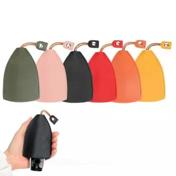 Защитный чехол для автомобильных ключей | Автомобильный брелок для ключей из искусственной кожи, 4 предмета | Раздвижной брелок для ключей | Портативный чехол для ключей с мультяшным рисунком One Size