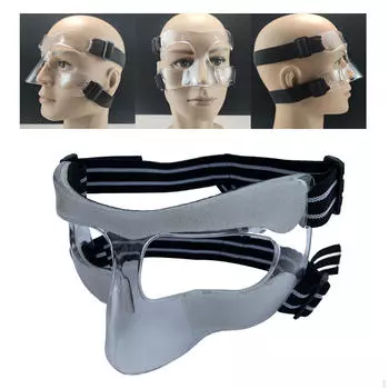 Защитный чехол для баскетбола, небьющийся защитник от сломанного носа Black White_15cmx9cm