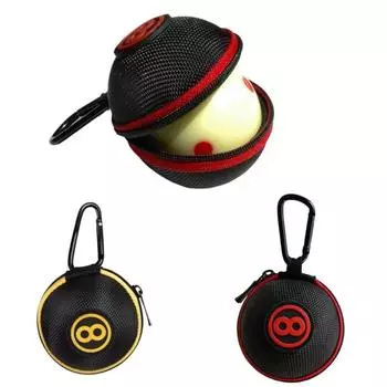 Защитный чехол для бильярдных шаров, сумка для хранения битков с застежкой-молнией и возможностью крепления битков жёлтый