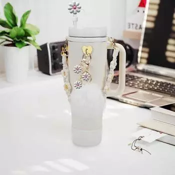 Защитный чехол для бутылки с водой, набор для силиконового стакана Stanley с ручкой белый