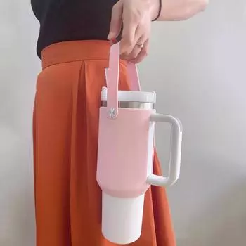 Защитный чехол для бутылки с водой, сумка с переносной ручкой, чехол для бутылки, аксессуары для Stanley 40 унций розовый