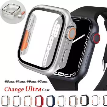 Защитный чехол для часов, обновление до Apple Watch Ultra 49 мм для Apple Watch 9 8 7 45 мм 41 мм Series SE 6 5 4 40 44 мм Закаленное стекло Защитная крышка для экрана 45mm Series 8 7 for Apple watch